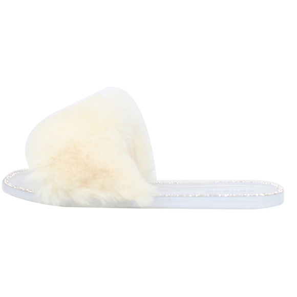 Clear Furry Rhinestone Jelly Sandal - Picture 5 of 6